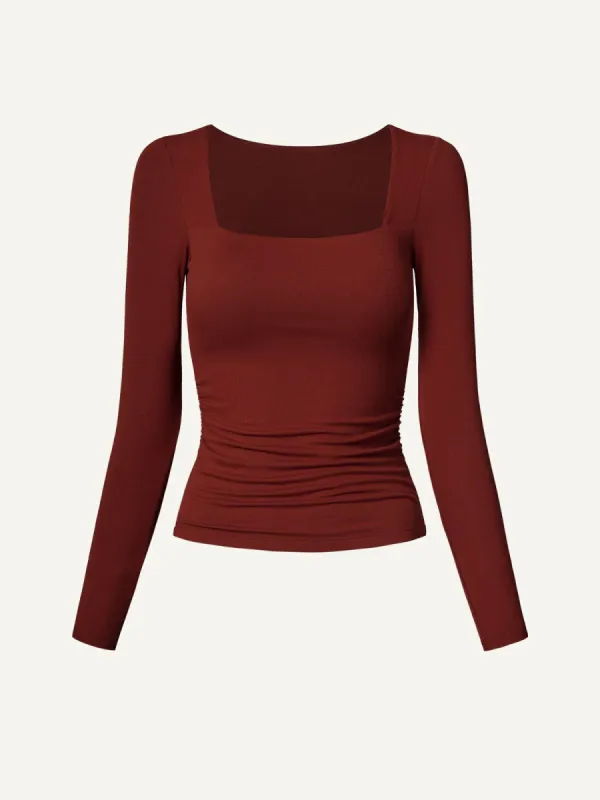 Square Neck Ruched Brami Top sold by ogl move