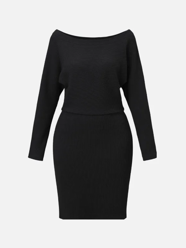 Drop Shoulder Sweater Dress sold by ogl move