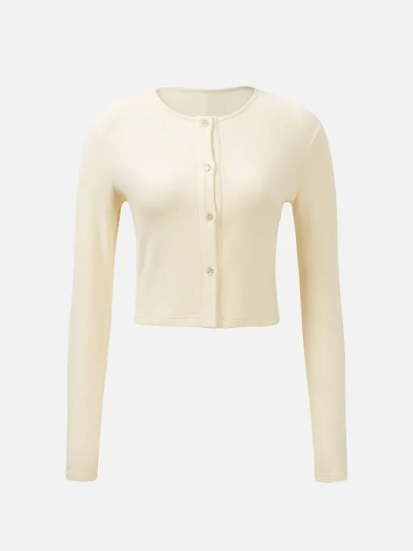 Brushed Thermal Button-Up Cardigan sold by ogl move