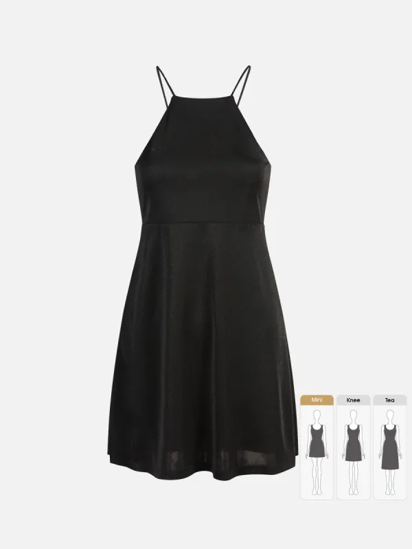 Acetate Knit Halter Neck Line Mini Dress sold by ogl move