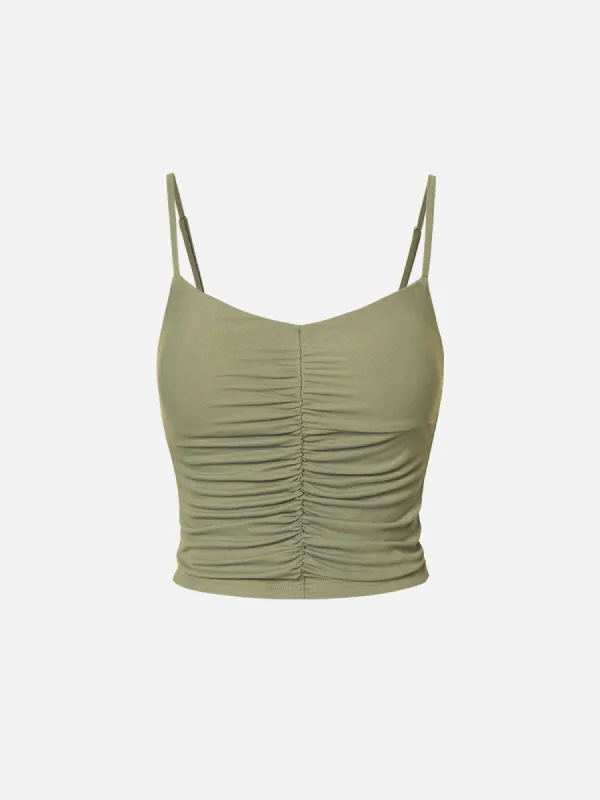Eco-SkinKiss® Cropped Ruched Front Brami Tank Top sold by ogl move