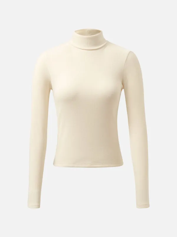 Brushed Thermal Turtleneck Long Sleeve Top sold by ogl move