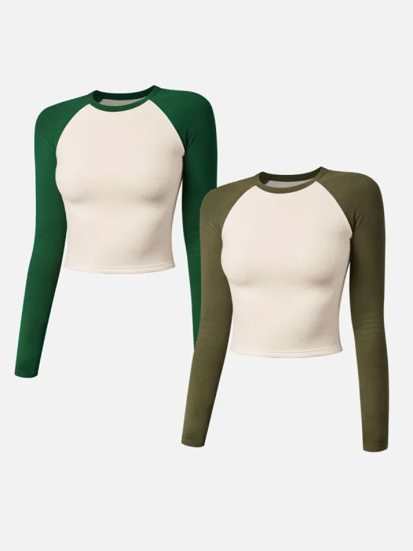 Eco-MousseĀ® Thermal Raglan Contrast Sleeve Top 2Pcs Set sold by ogl move