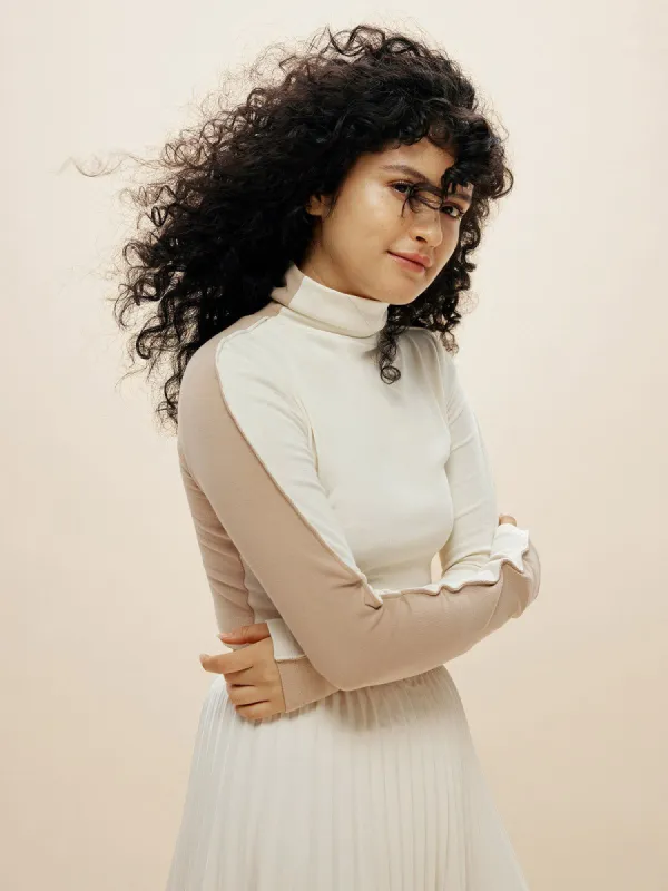 Eco-Mousse® Two-way Color Block Sweater sold by ogl move