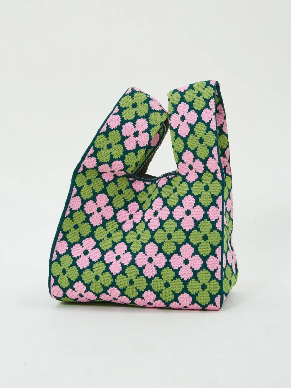 Geometric Knitted Mini Tote Bag sold by ogl move