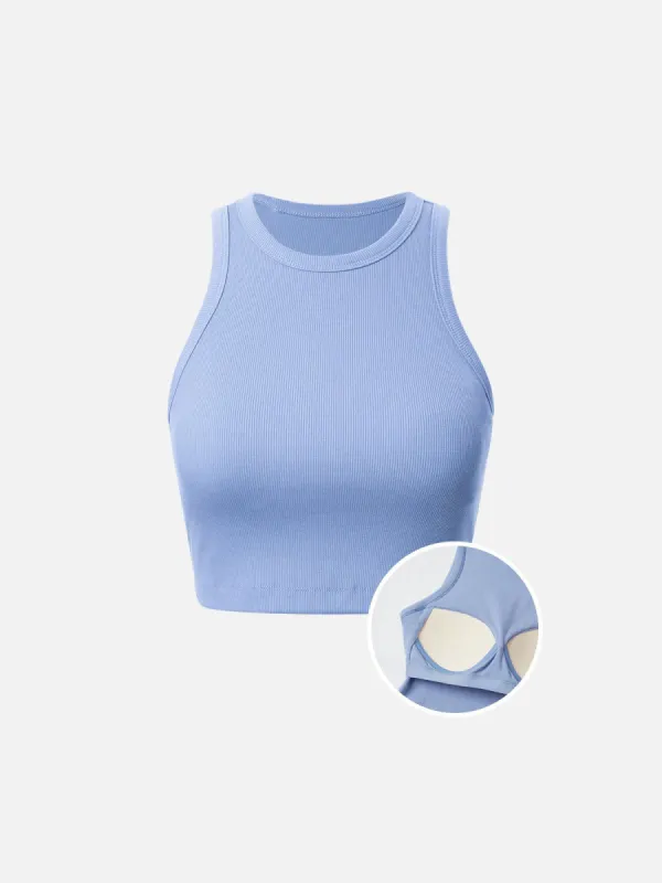 Plantive™ Ribbed Cropped Sleeveless Brami Top sold by ogl move