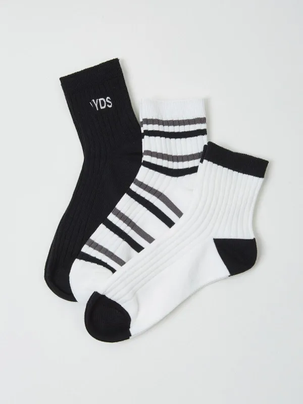 Stripe Quarter Sock 3-Pack sold by ogl move