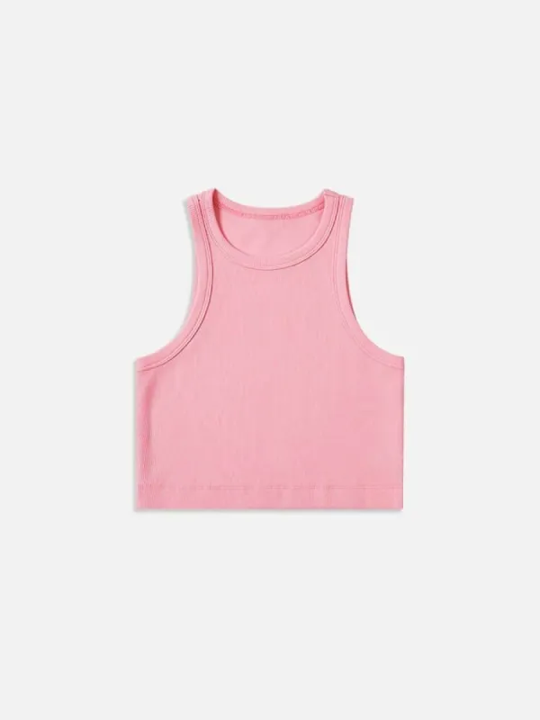 Plantive™ Wood Cellulose Organic Rib Cutaway Tank Top sold by ogl move