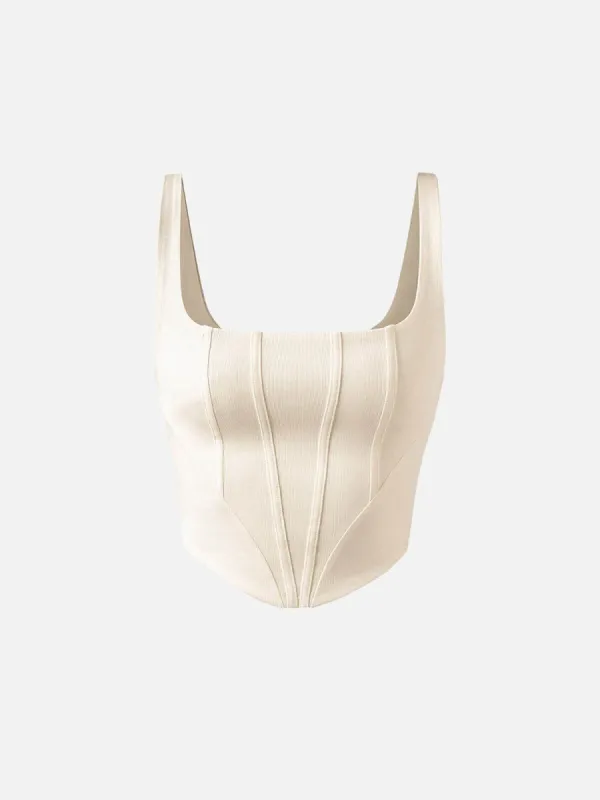 IcyAir® Cooling Square Neck Curved Hem Corset Tank sold by ogl move