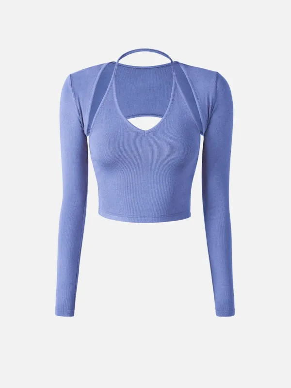 Eco-SkinKiss® Halterneck Crop Top & Shrug 2 Pcs Set sold by ogl move