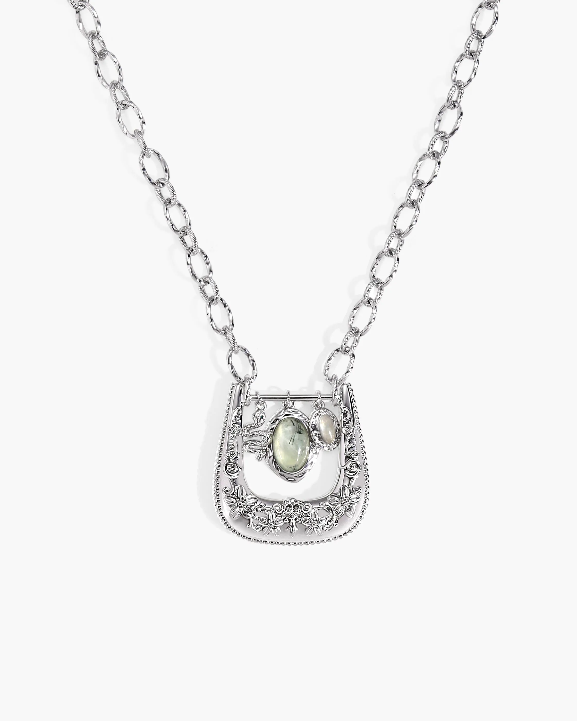 Orbit Charm Buckle Pendant Necklace sold by En Route Jewelry