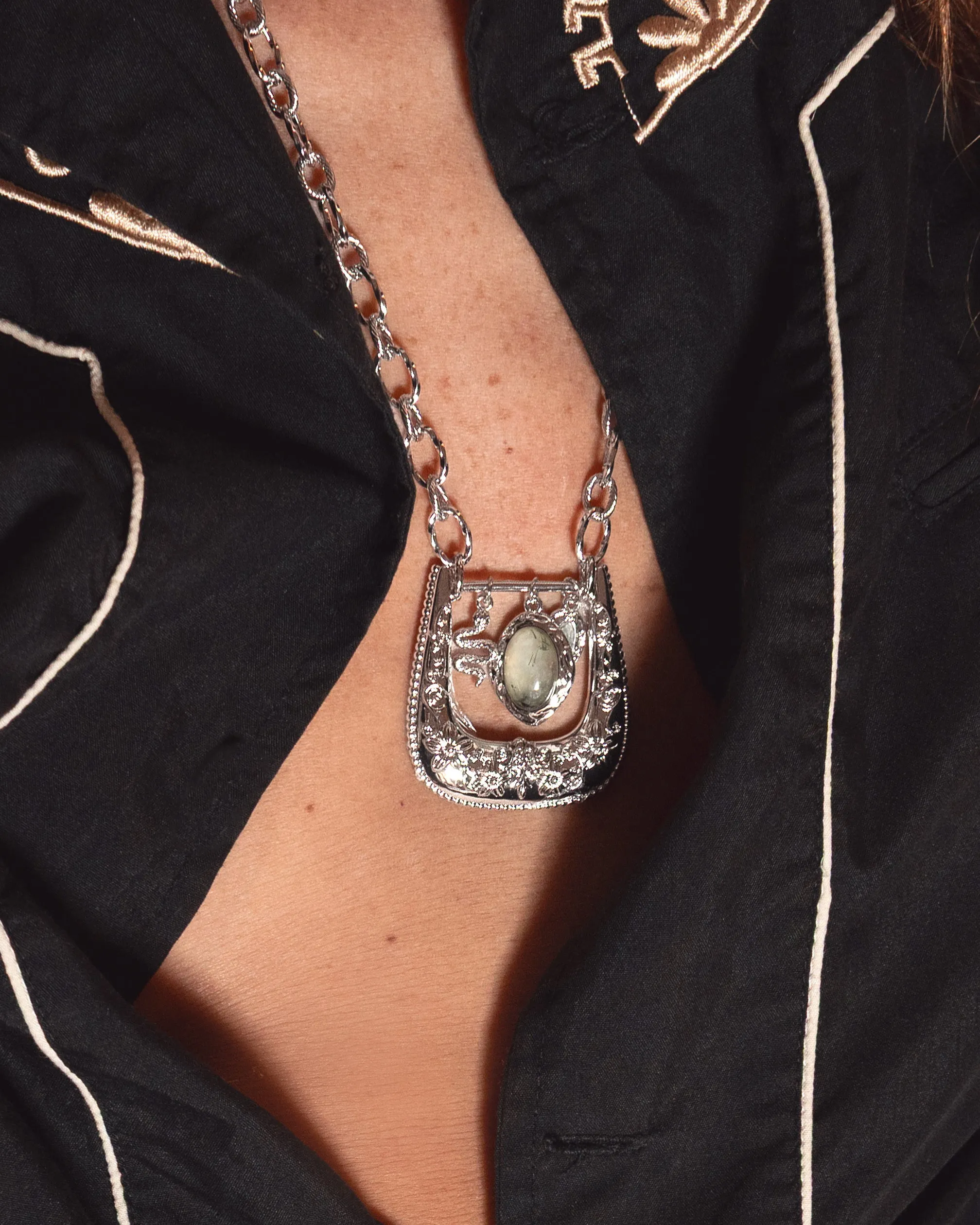 Orbit Charm Buckle Pendant Necklace sold by En Route Jewelry product image thumbnail 4