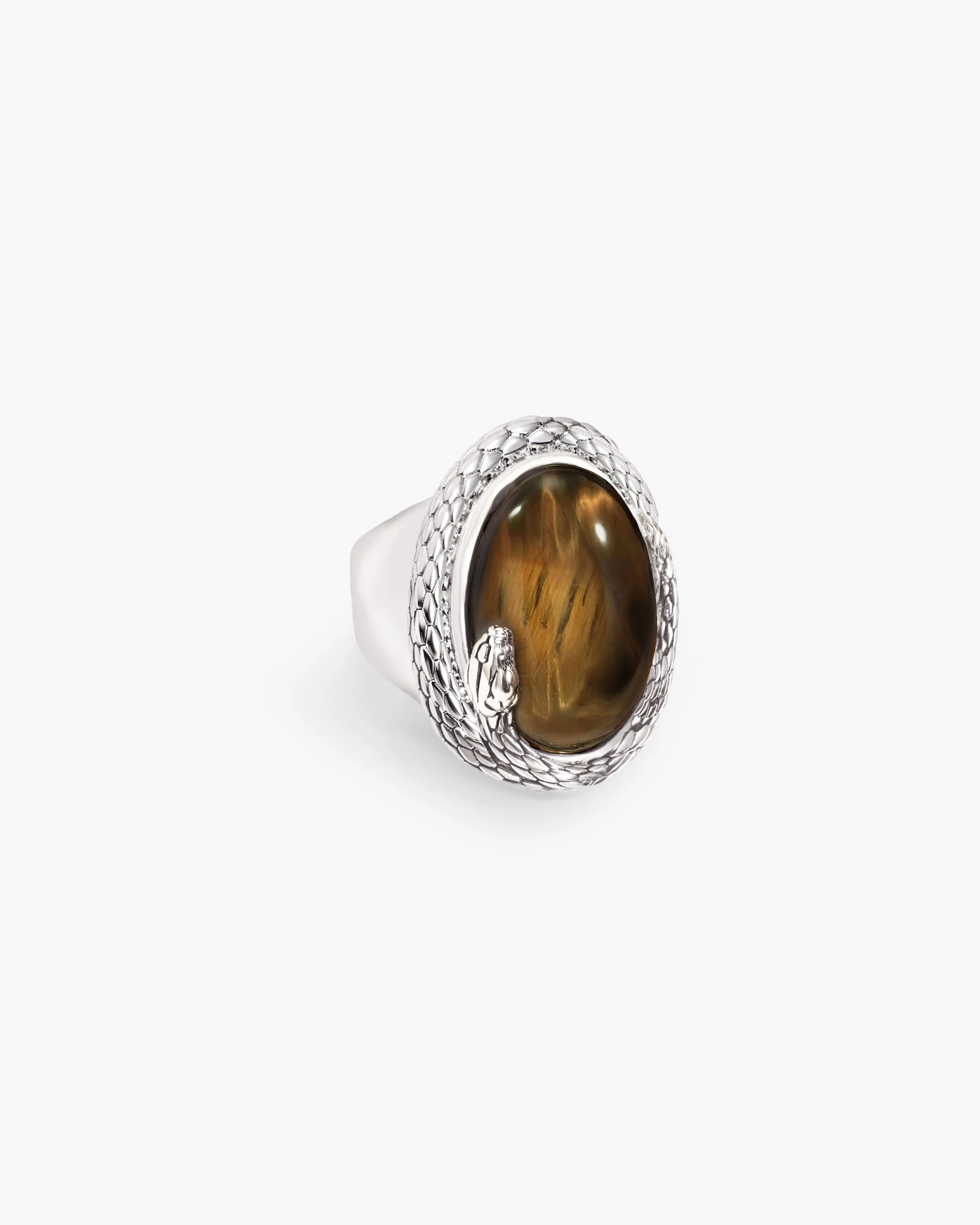 Coil Tiger's Eye Stone Ring sold by En Route Jewelry