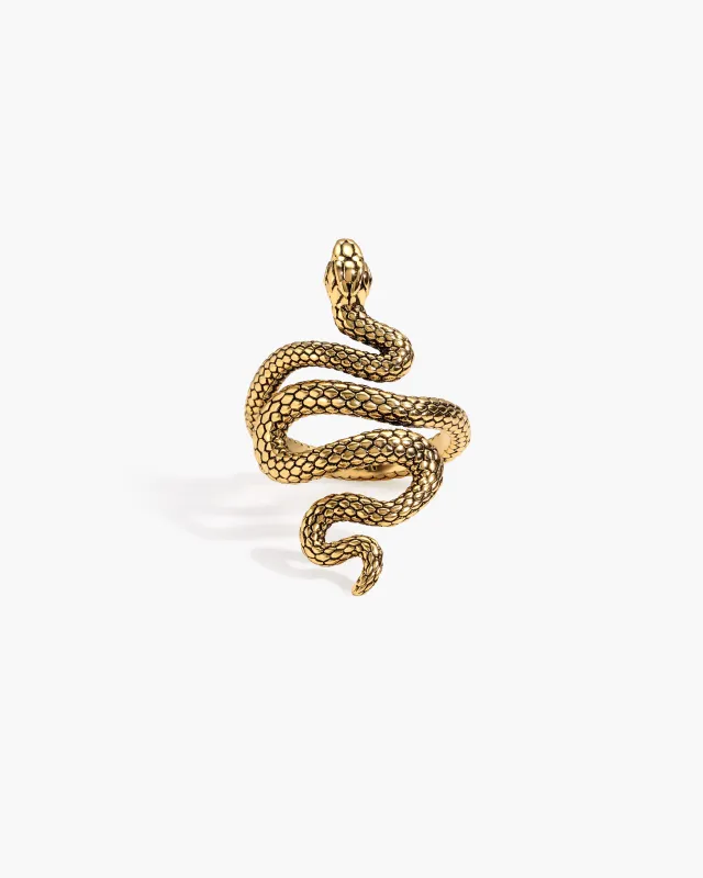 Serpent Ring in Gold sold by En Route Jewelry