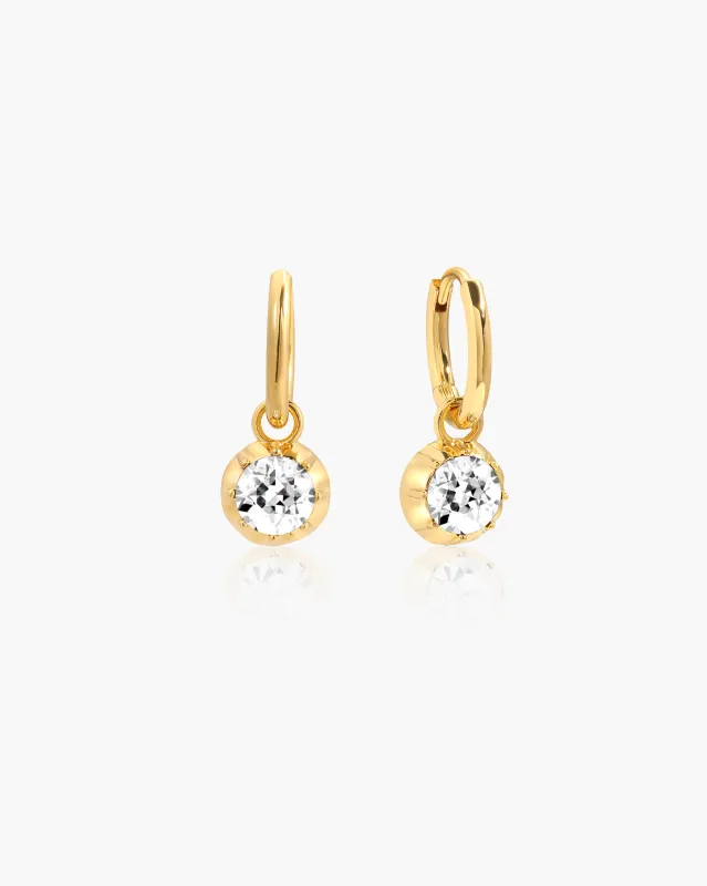 Georgian Detachable Hoop Earrings in Gold made by En Route Jewelry