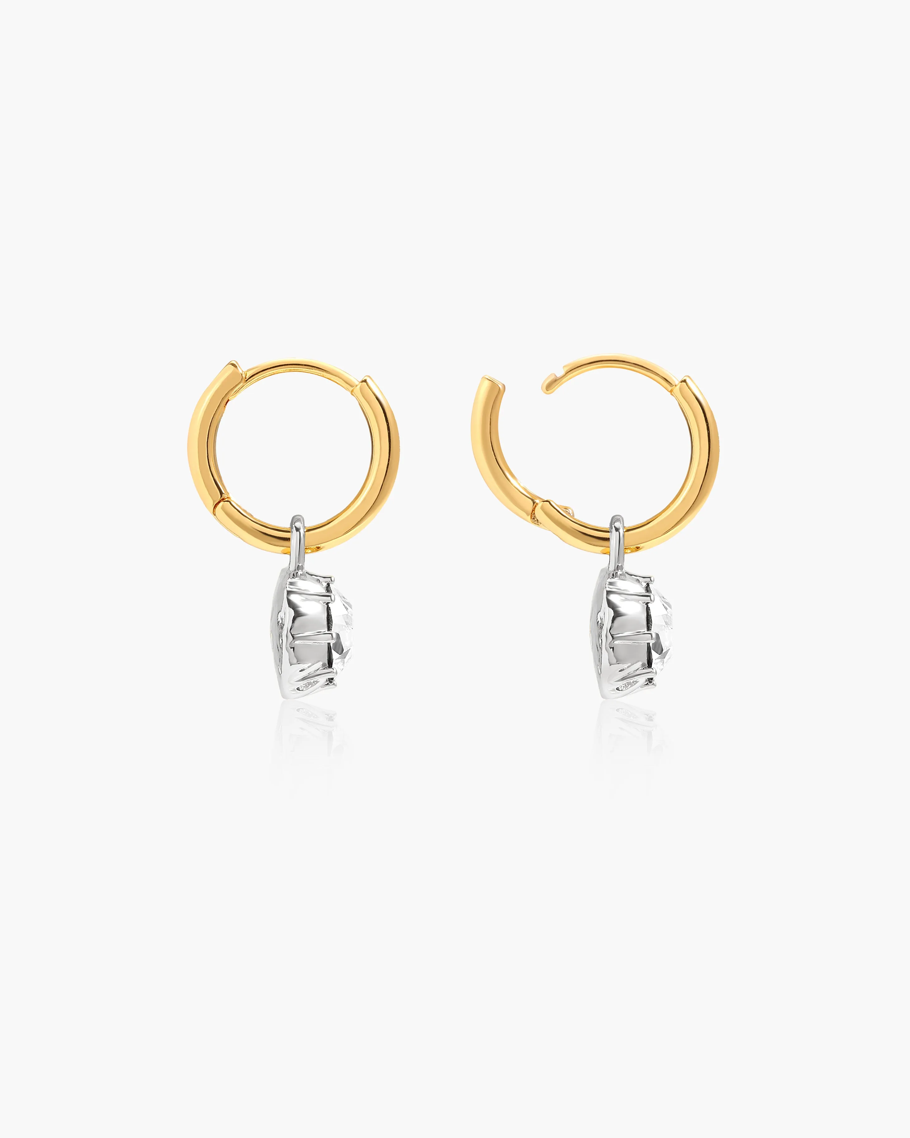 Georgian Detachable Two-tone Hoop Earrings sold by En Route Jewelry product image thumbnail 3