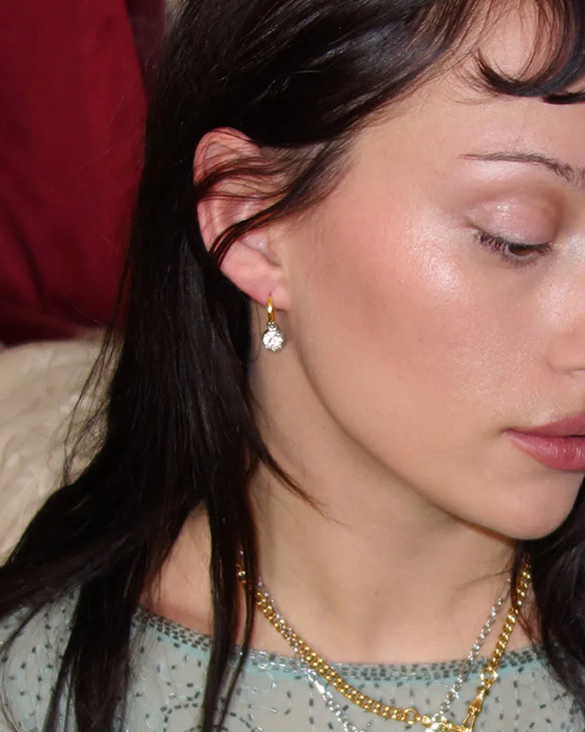 Georgian Detachable Two-tone Hoop Earrings sold by En Route Jewelry product image thumbnail 2