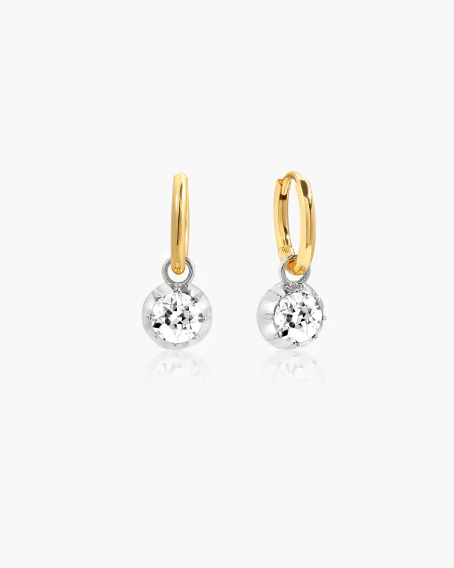 Georgian Detachable Two-tone Hoop Earrings made by En Route Jewelry