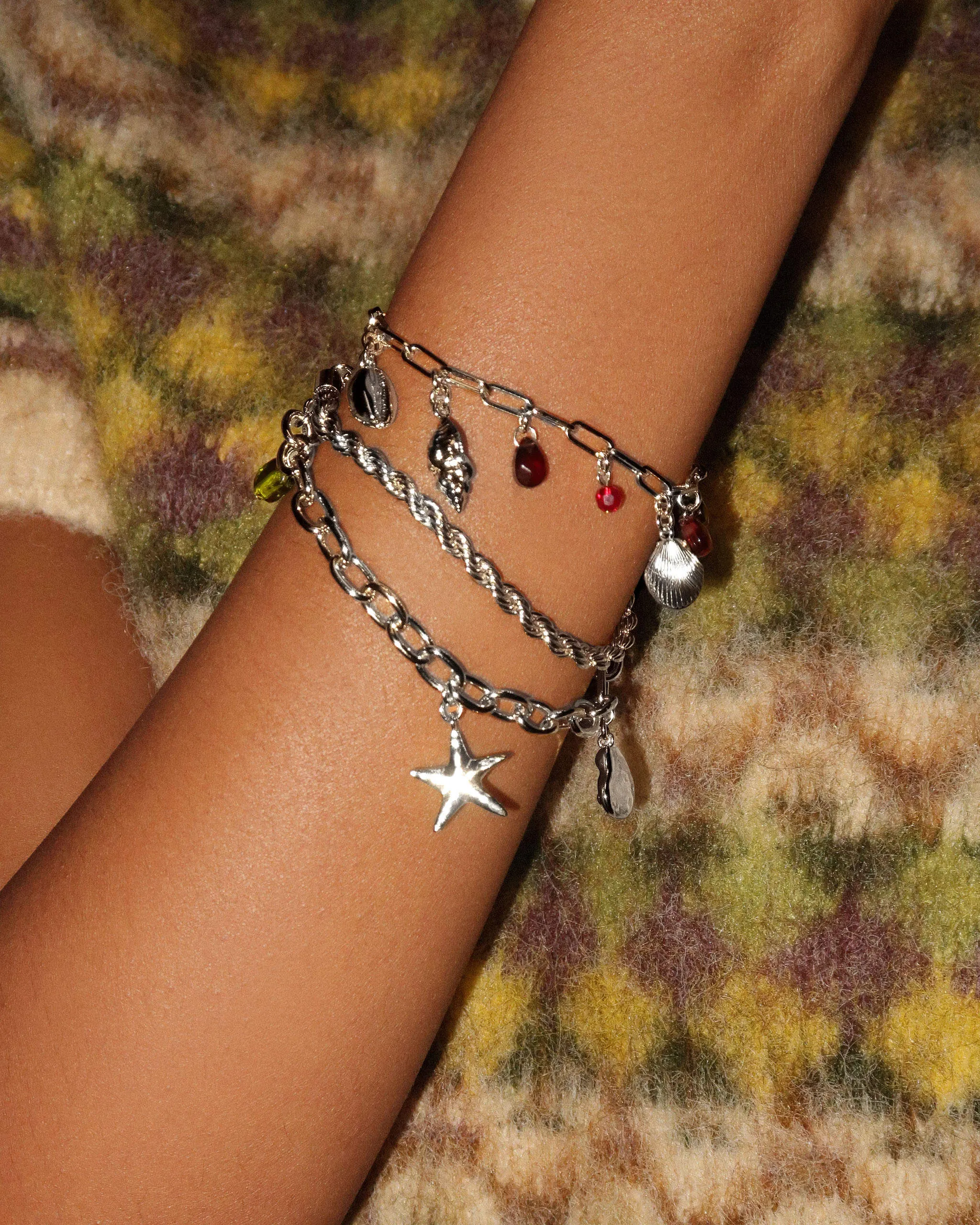 Coral Dancer Charm Bracelet in Silver sold by En Route Jewelry product image thumbnail 4