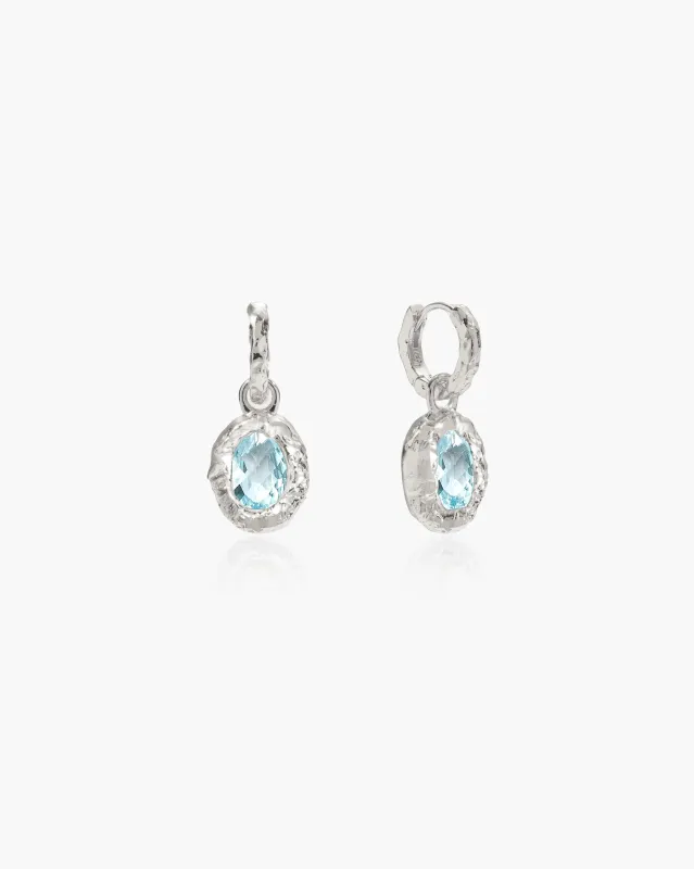 Birthstone Earrings in Silver sold by en route