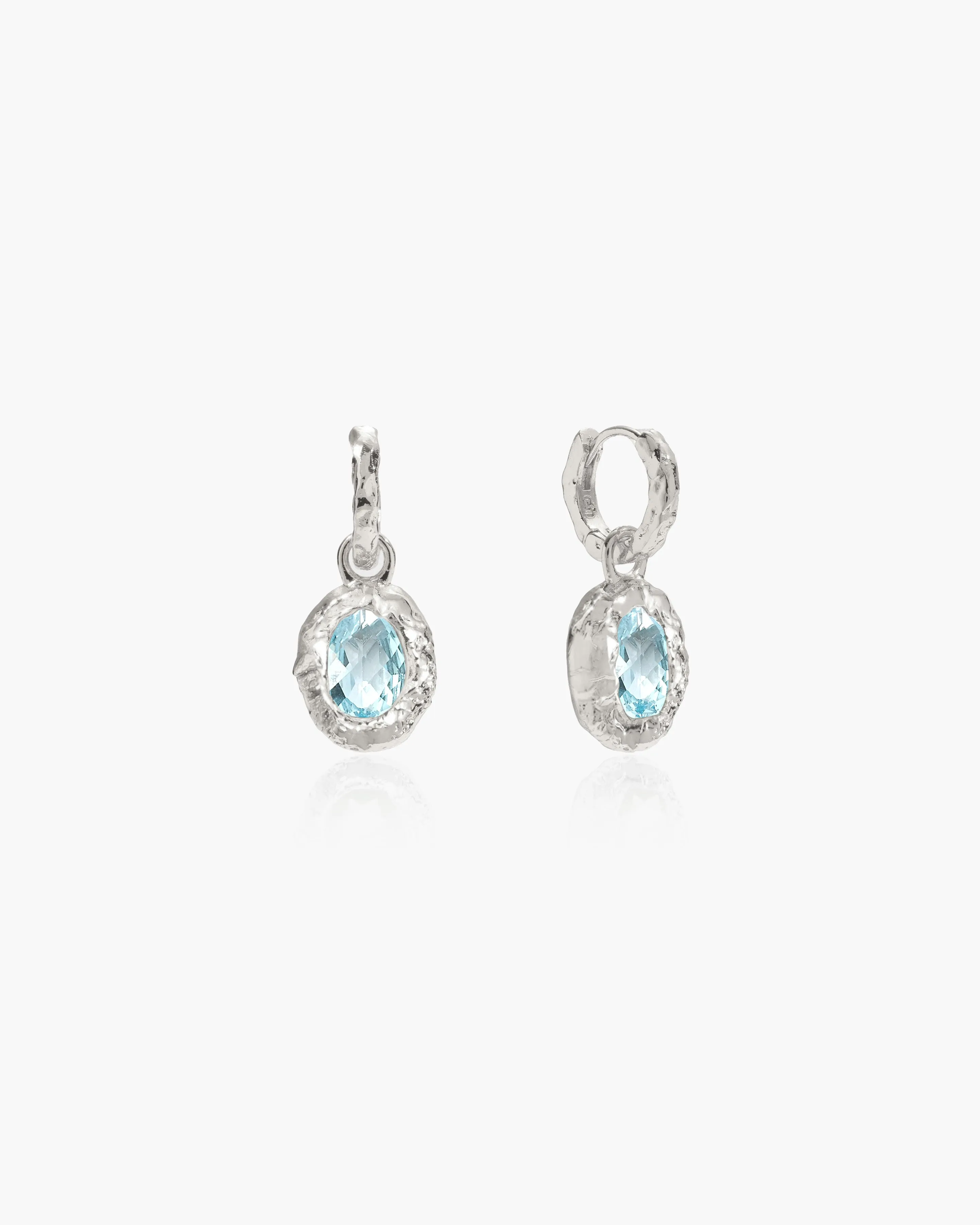 Birthstone Earrings in Silver sold by en route