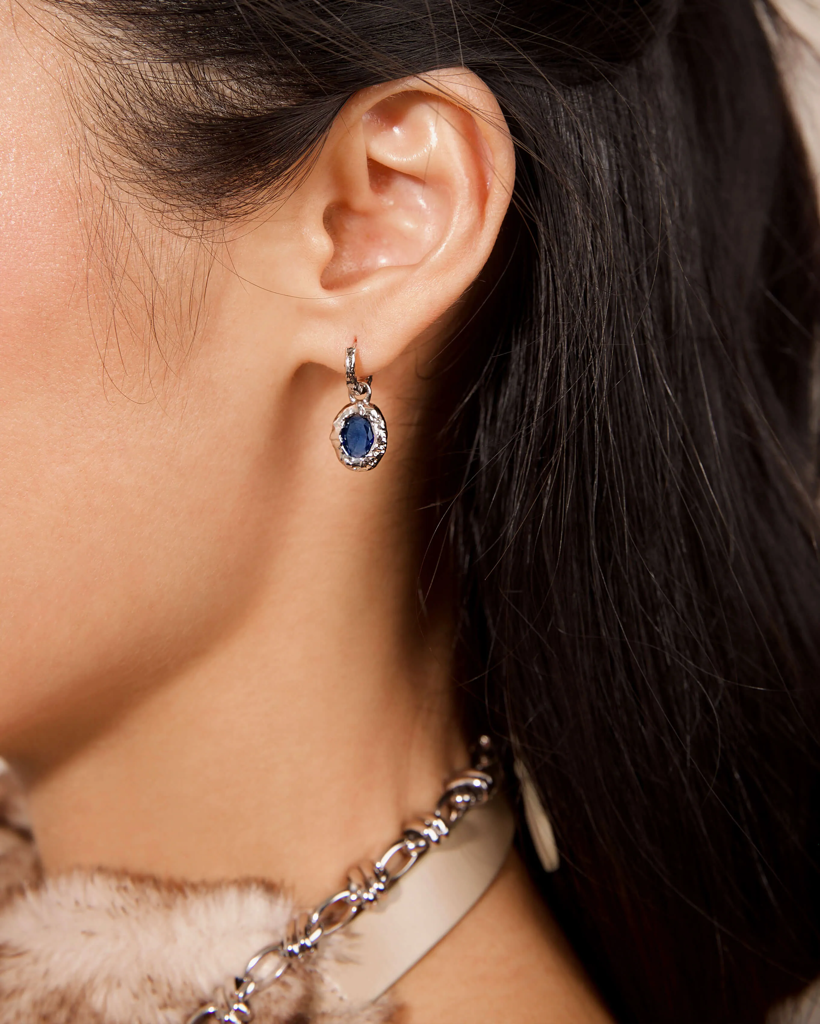 Birthstone Earrings in Silver sold by en route product image thumbnail 2