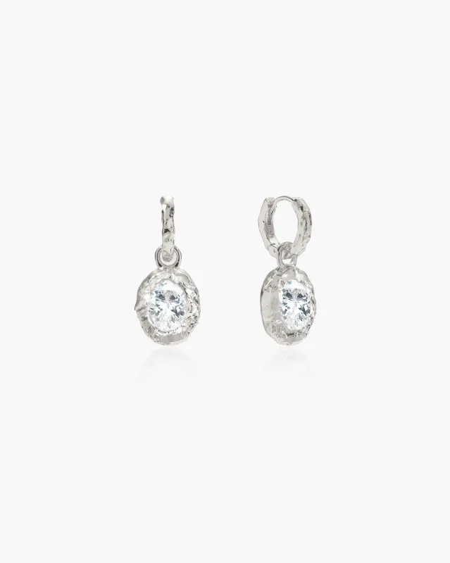 Birthstone Earrings in Silver sold by En Route Jewelry