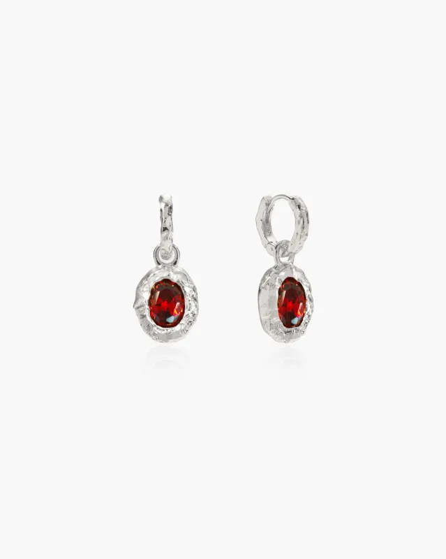Birthstone Earrings in Silver sold by En Route Jewelry