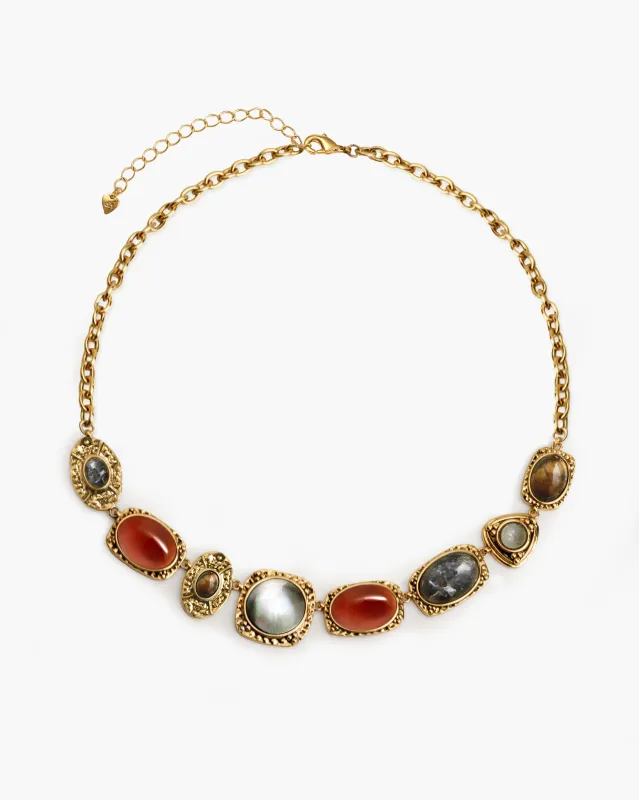 Athena Necklace in Gold made by En Route Jewelry