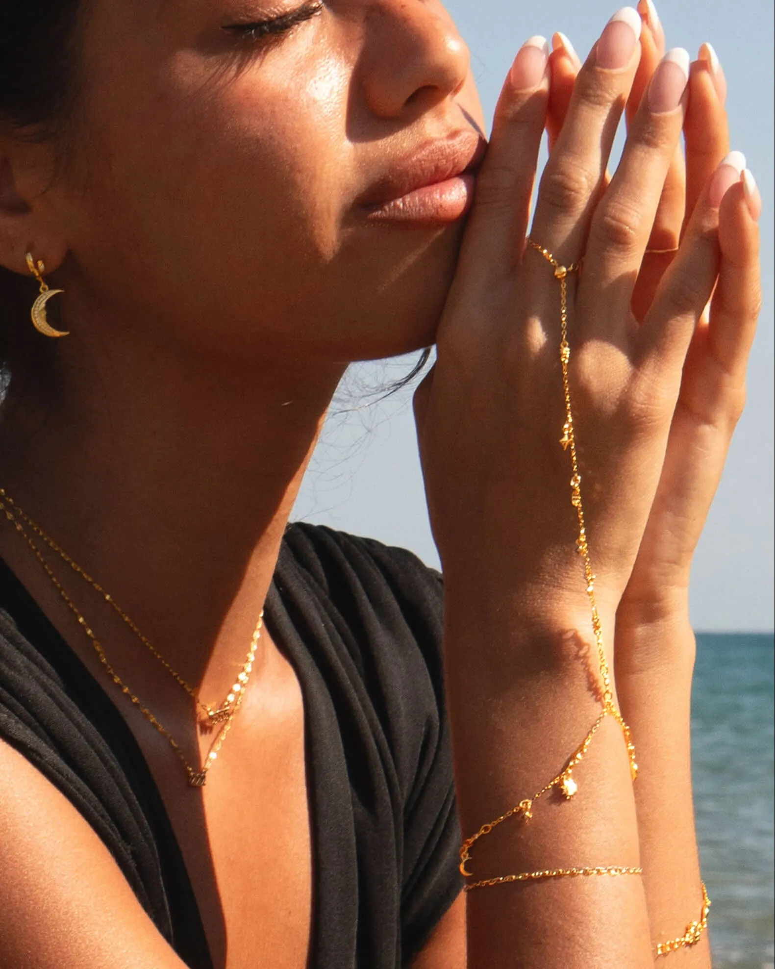 Lyra Hand Chain Bracelet sold by En Route Jewelry product image thumbnail 2