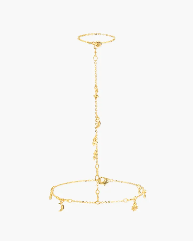 Lyra Hand Chain Bracelet made by En Route Jewelry