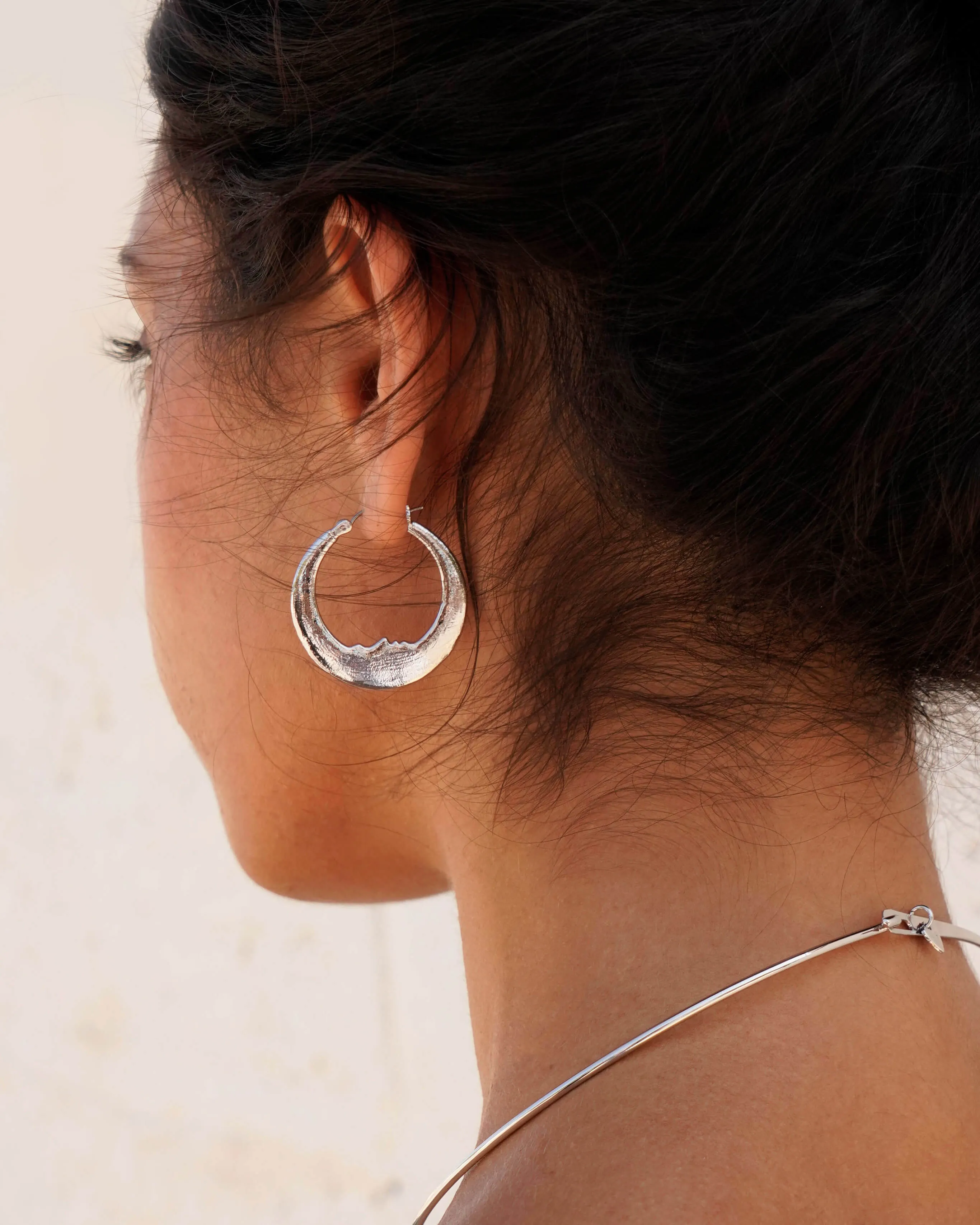 Luna Earrings in Silver sold by en route product image thumbnail 4
