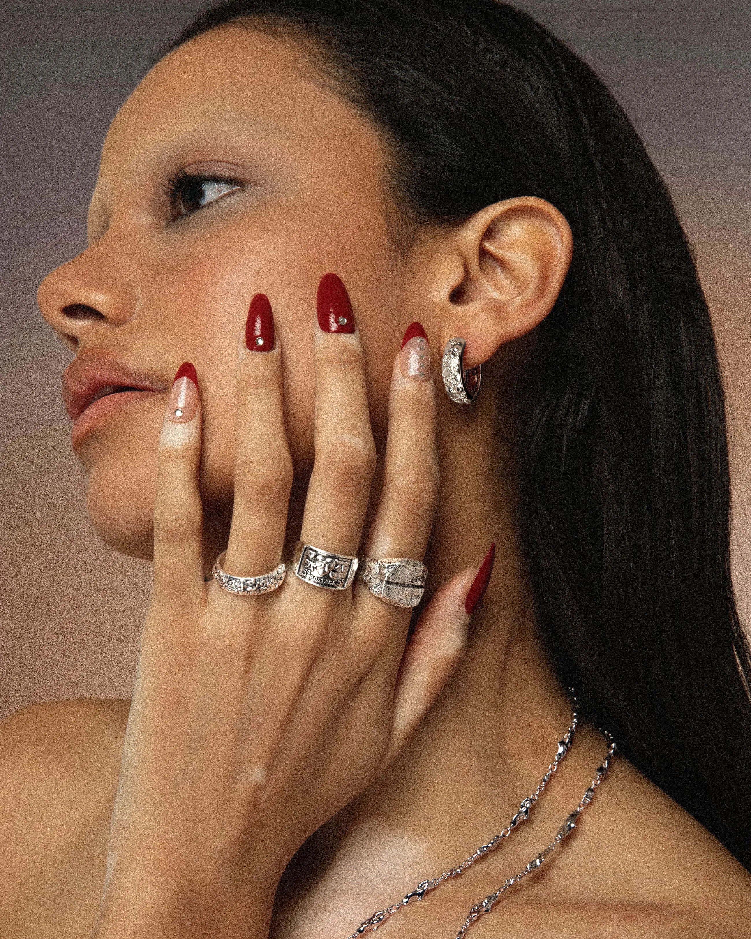 Serenade of Orchid Hoops in Silver sold by En Route Jewelry product image thumbnail 4