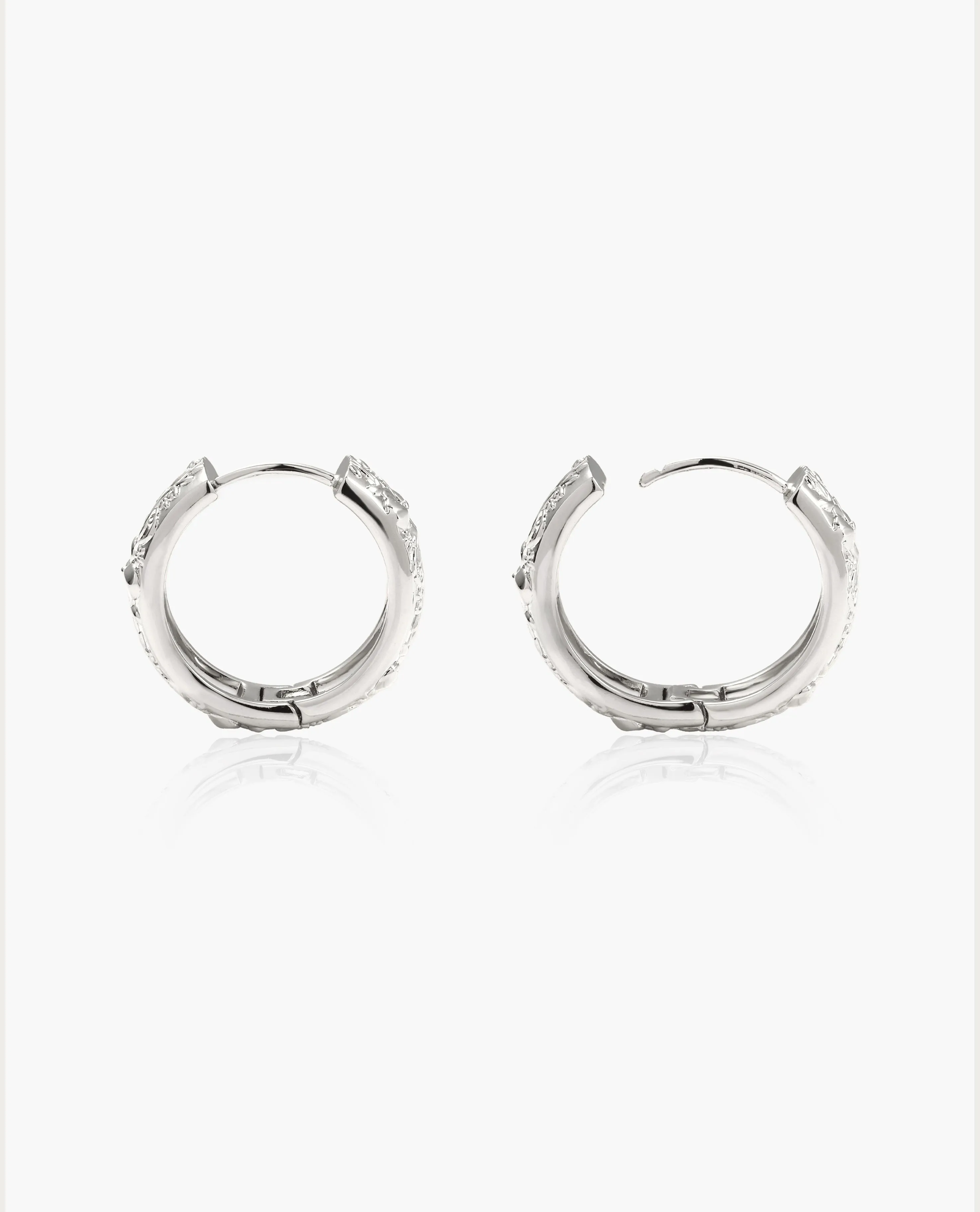 Serenade of Orchid Hoops in Silver sold by En Route Jewelry product image thumbnail 3