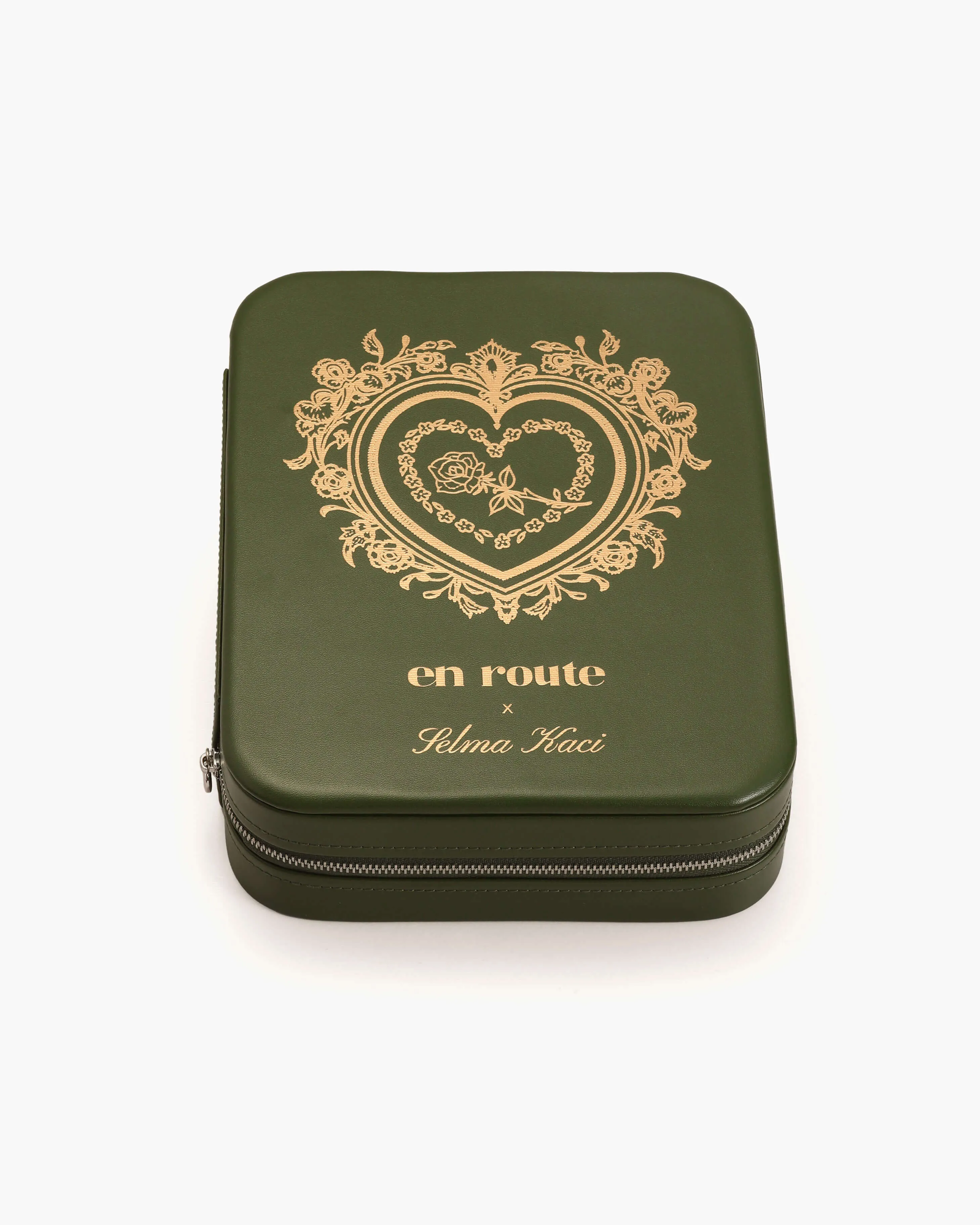 Isola Heart Jewelry Box in Olive sold by en route product image thumbnail 4