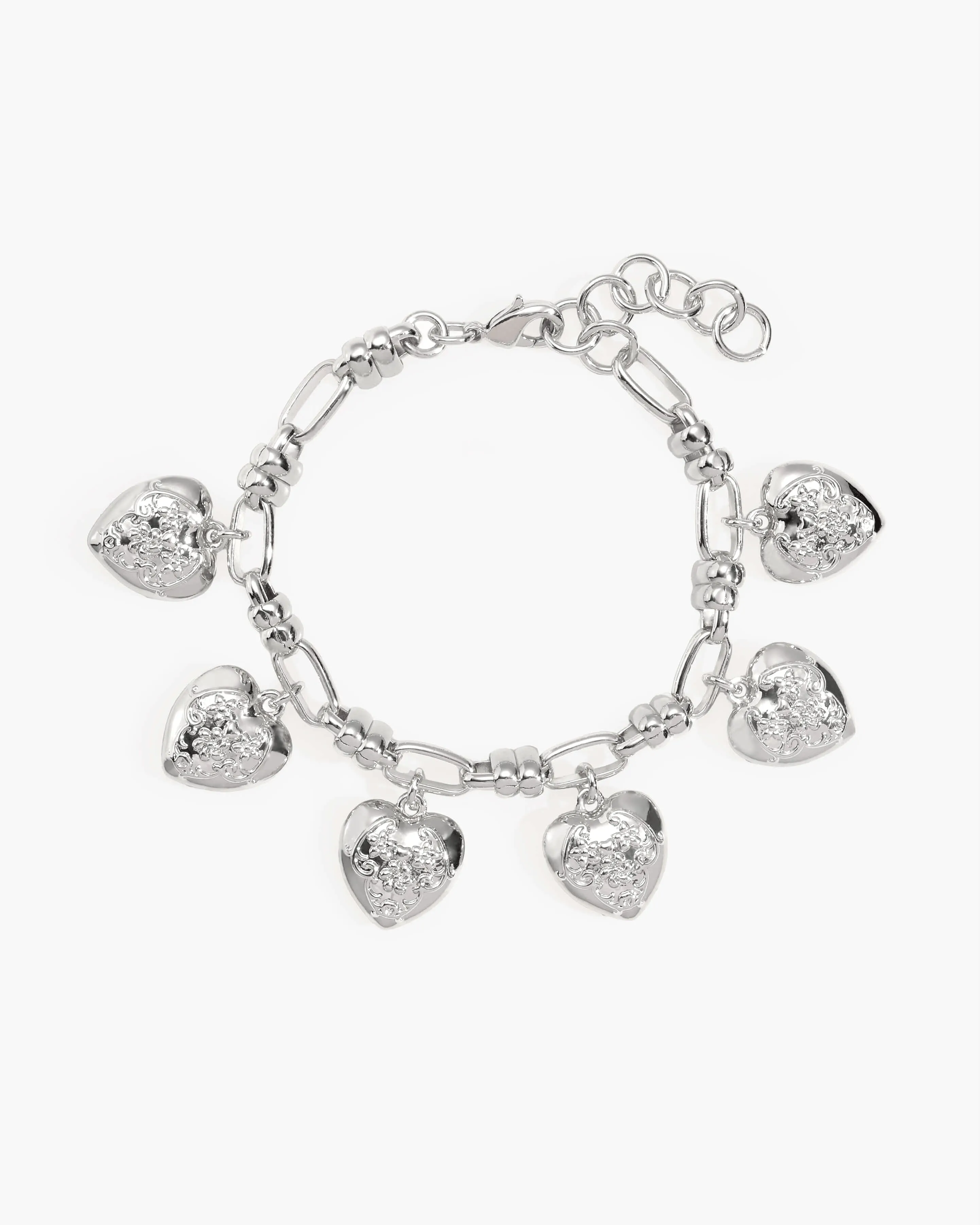 Heart Club Bracelet in Silver sold by en route product image thumbnail 4