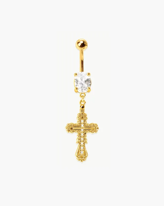 Everette Cross Belly Ring sold by en route