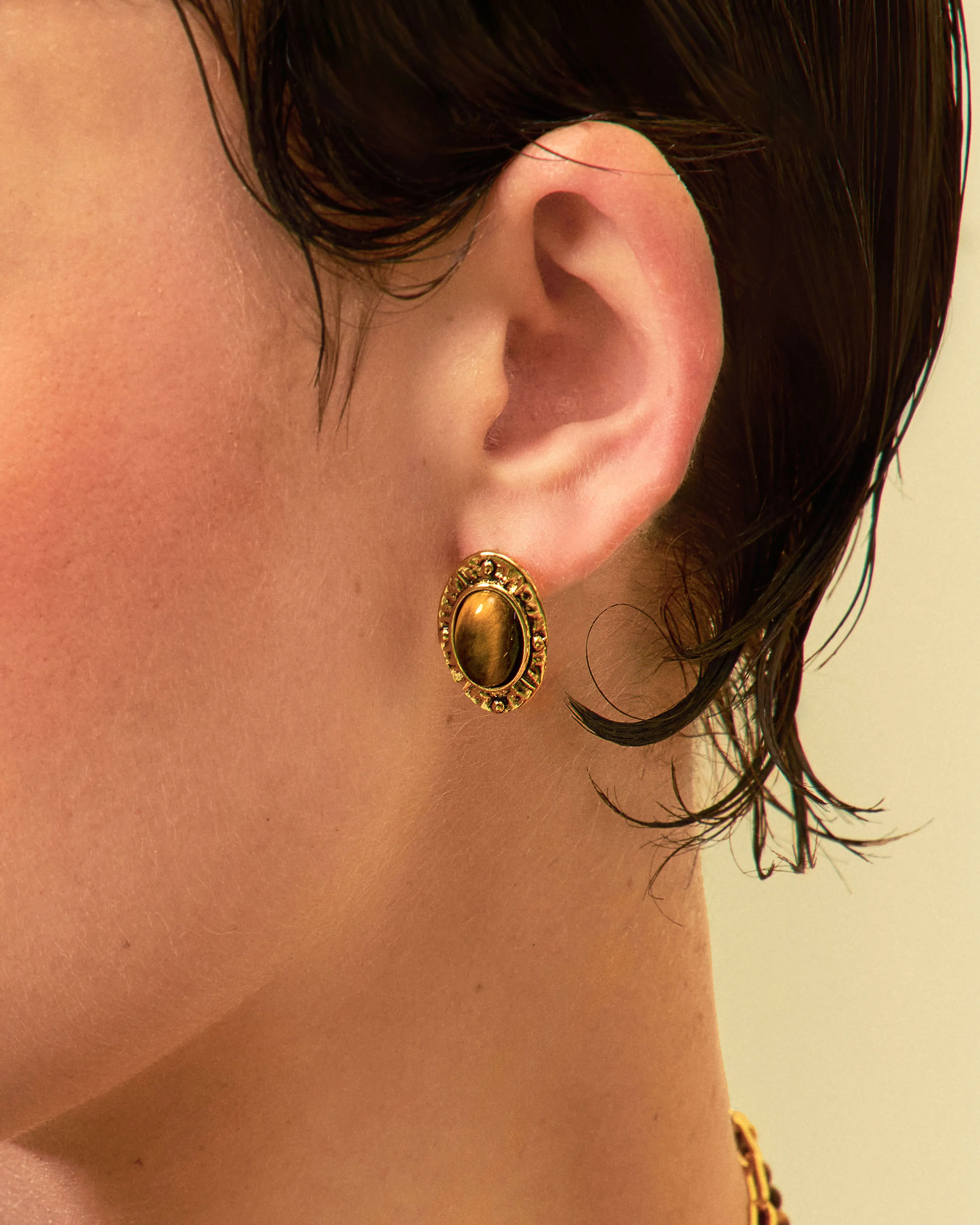Tiger's Eye Savannah Studs Earrings sold by En Route Jewelry product image thumbnail 2
