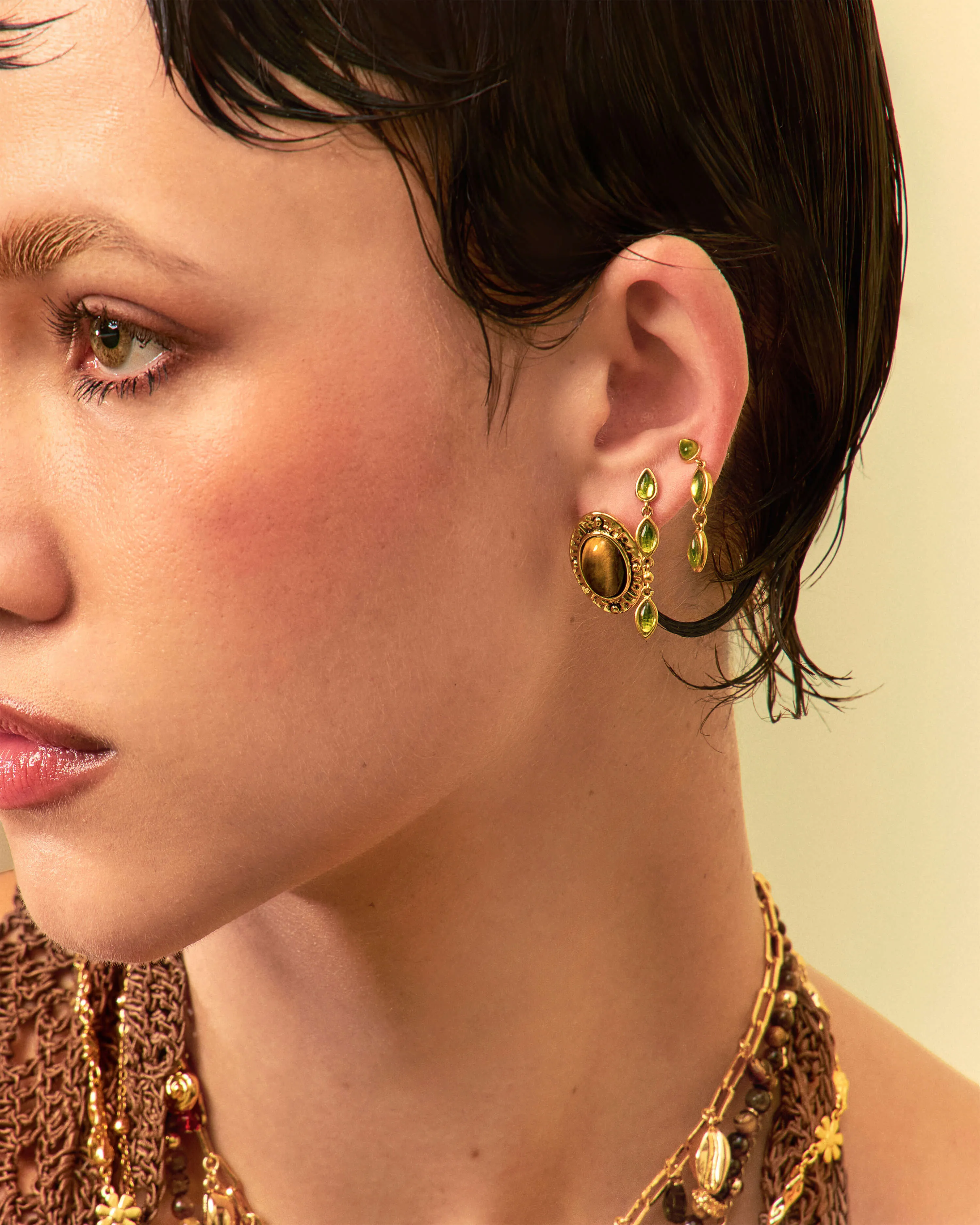 Tiger's Eye Savannah Studs Earrings sold by En Route Jewelry product image thumbnail 3