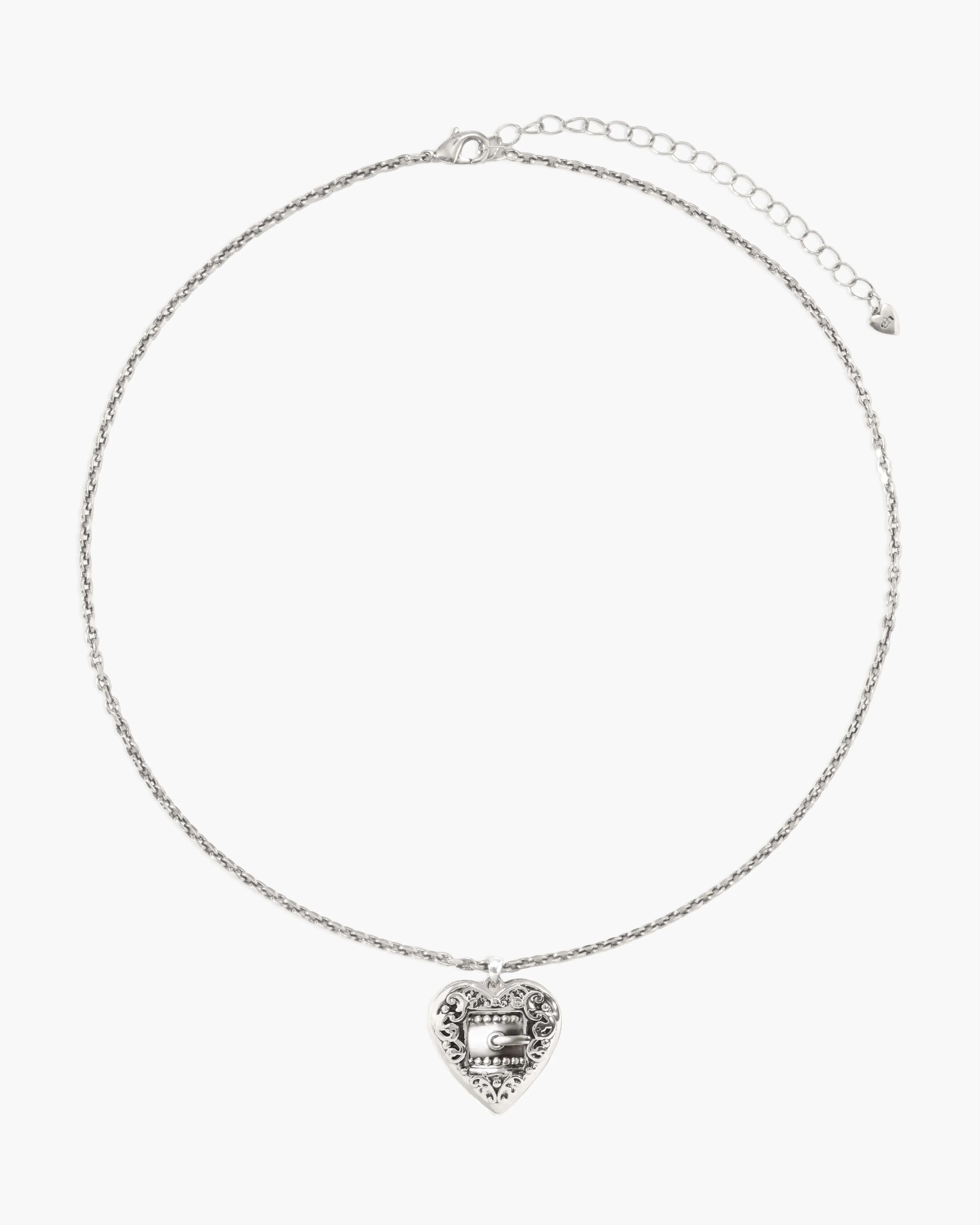 Belted Heart Necklace in Silver sold by en route product image thumbnail 5