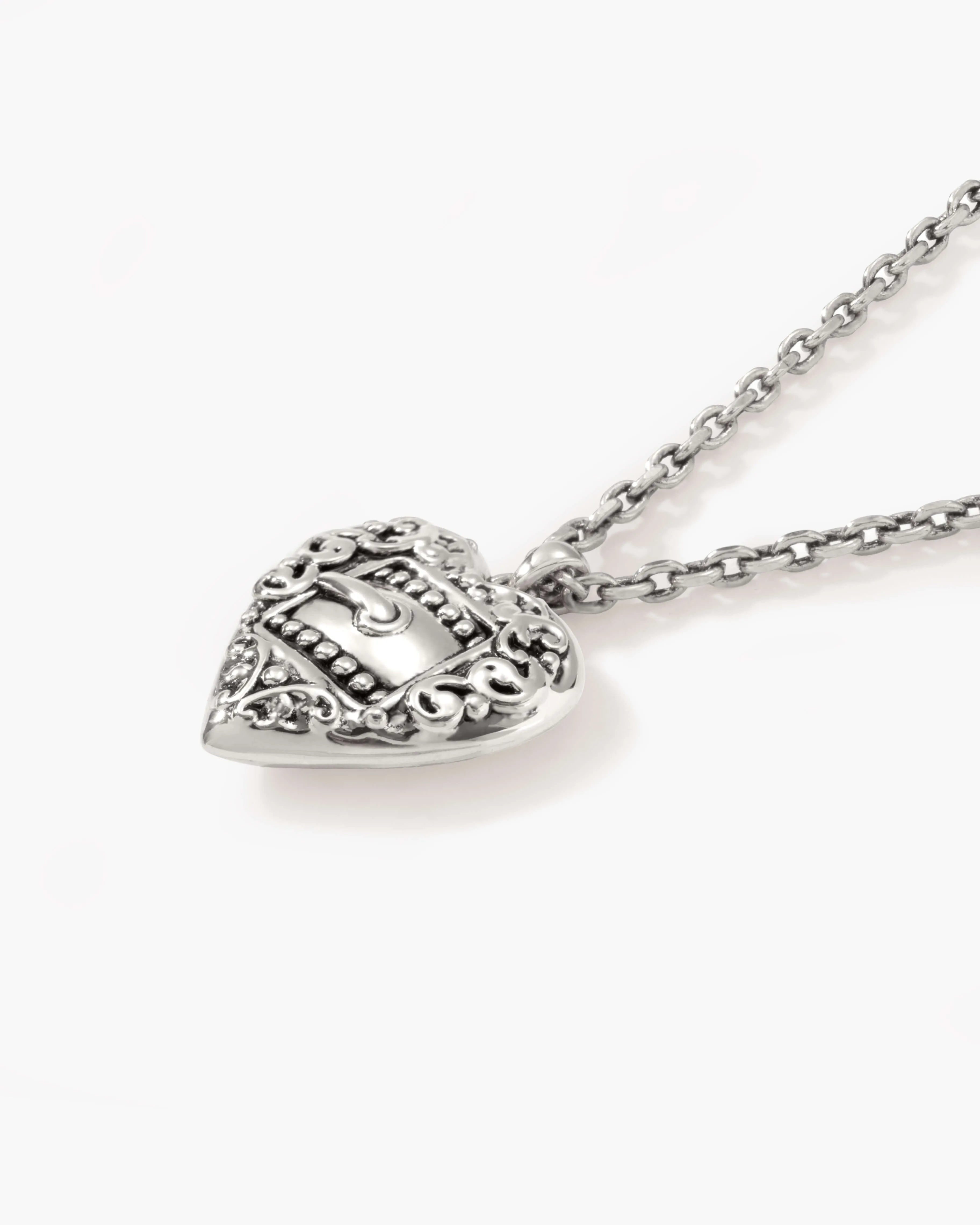 Belted Heart Necklace in Silver sold by en route product image thumbnail 3