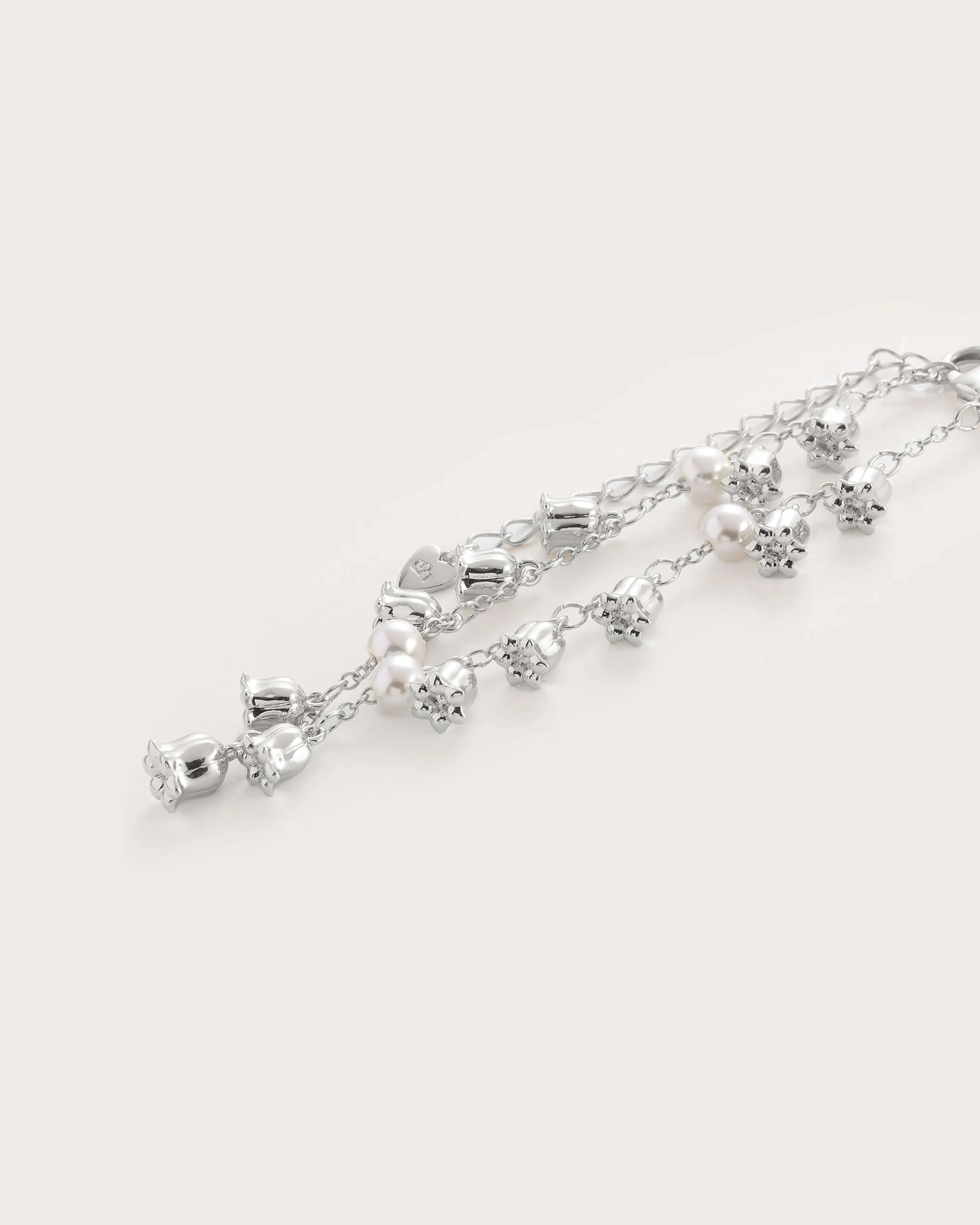 Lily of the Valley Pearl Bracelet in Silver sold by En Route Jewelry product image thumbnail 3