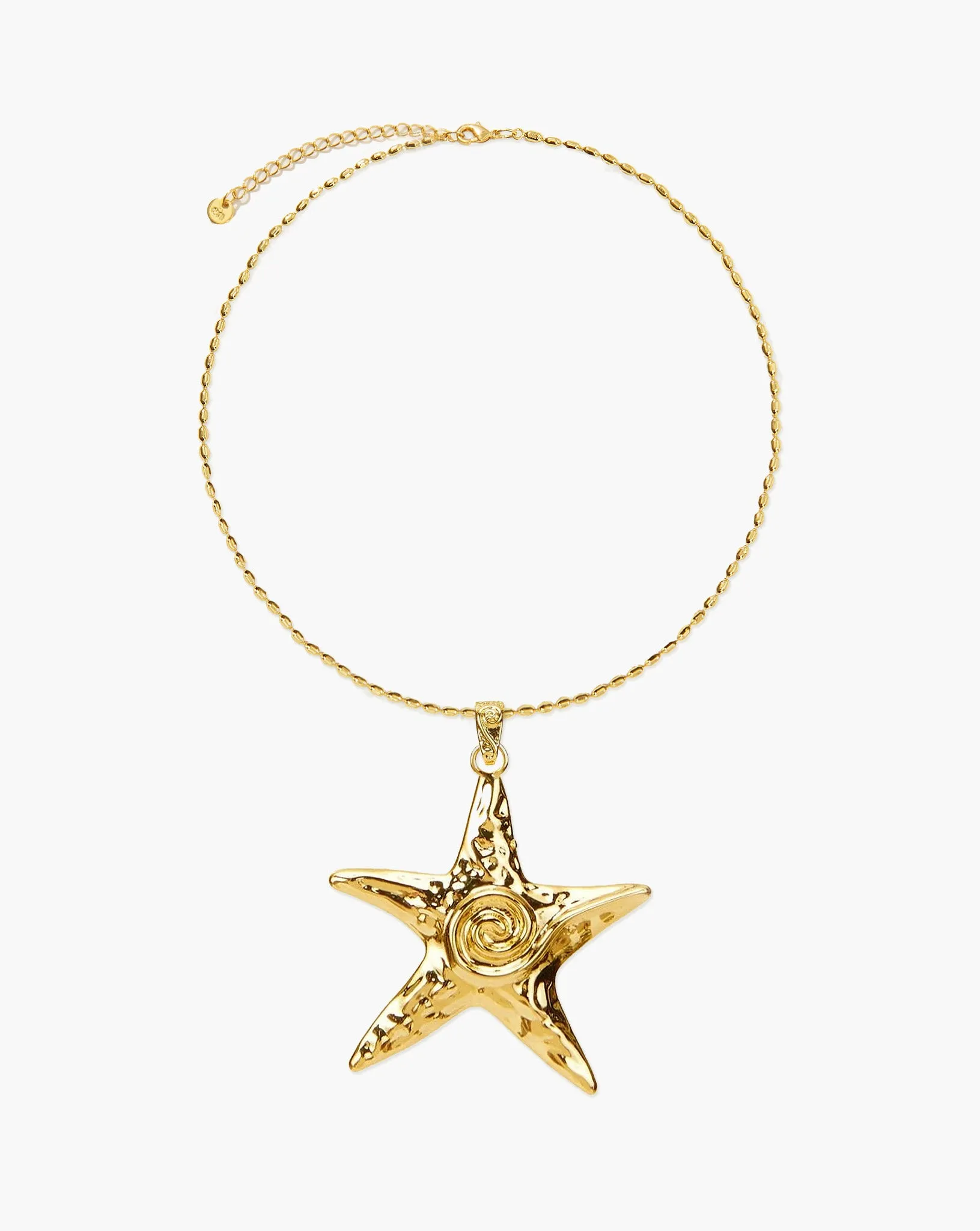 Large Starfish Necklace in Gold sold by En Route Jewelry product image thumbnail 3