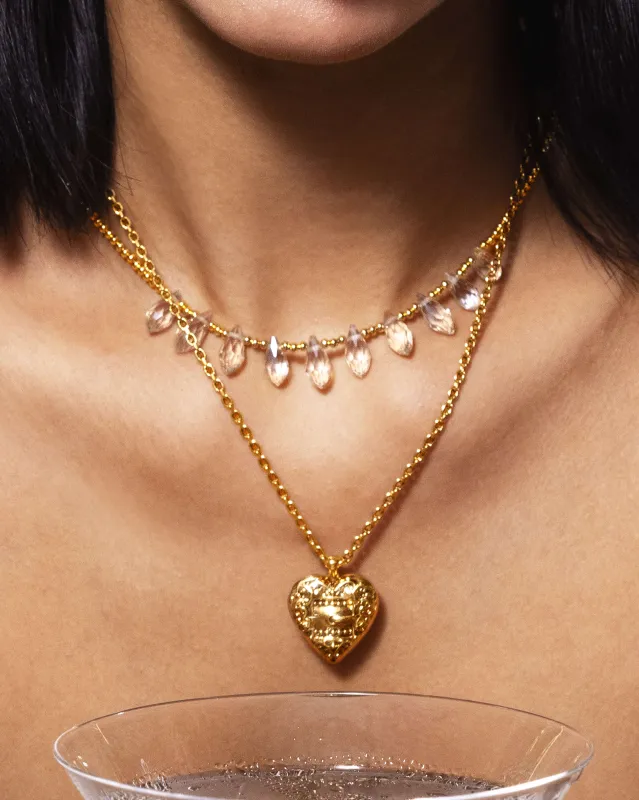 Crystal Raindrop Necklace made by En Route Jewelry