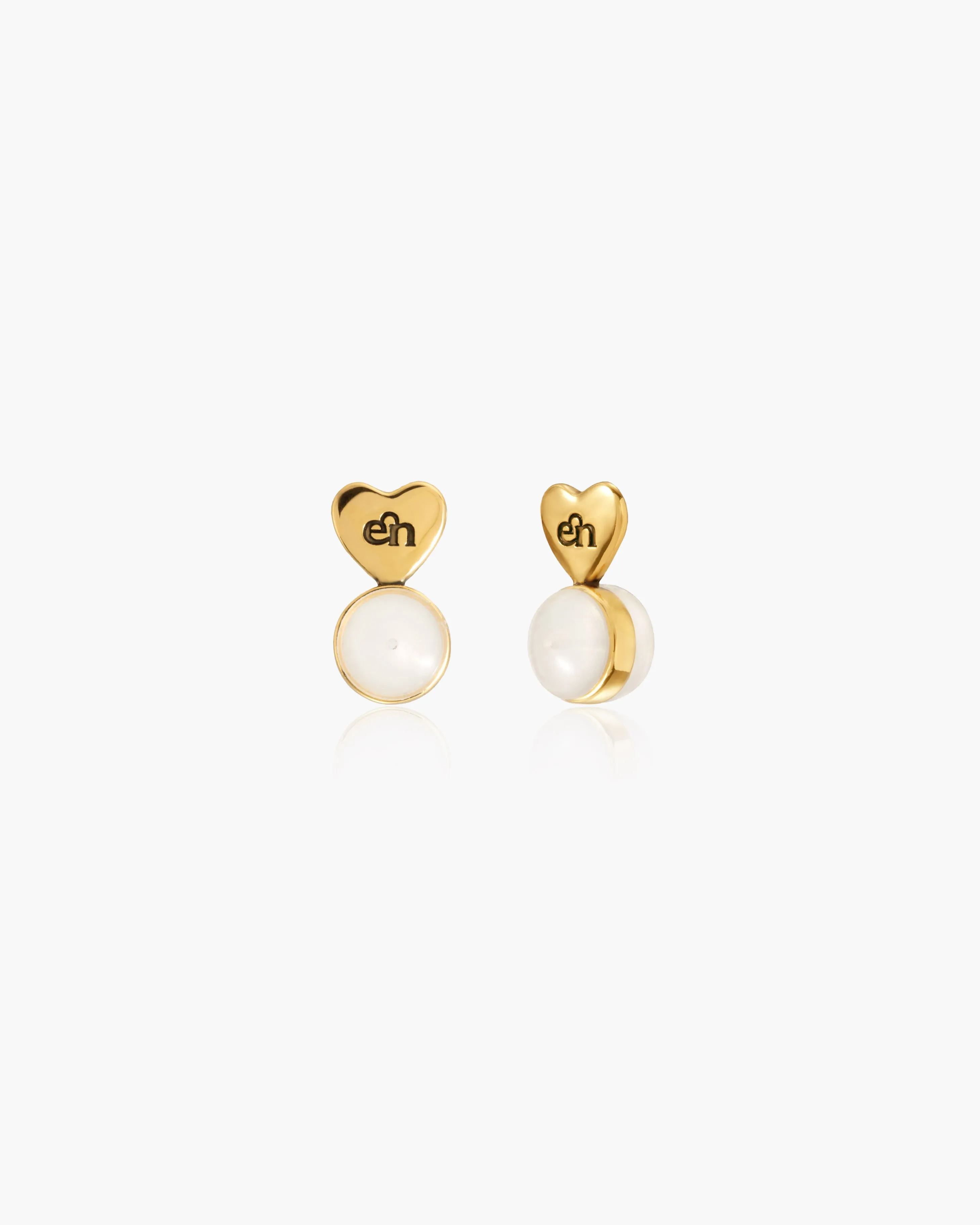 Silver Heart-shaped Earring Back Lifters sold by En Route Jewelry product image thumbnail 3