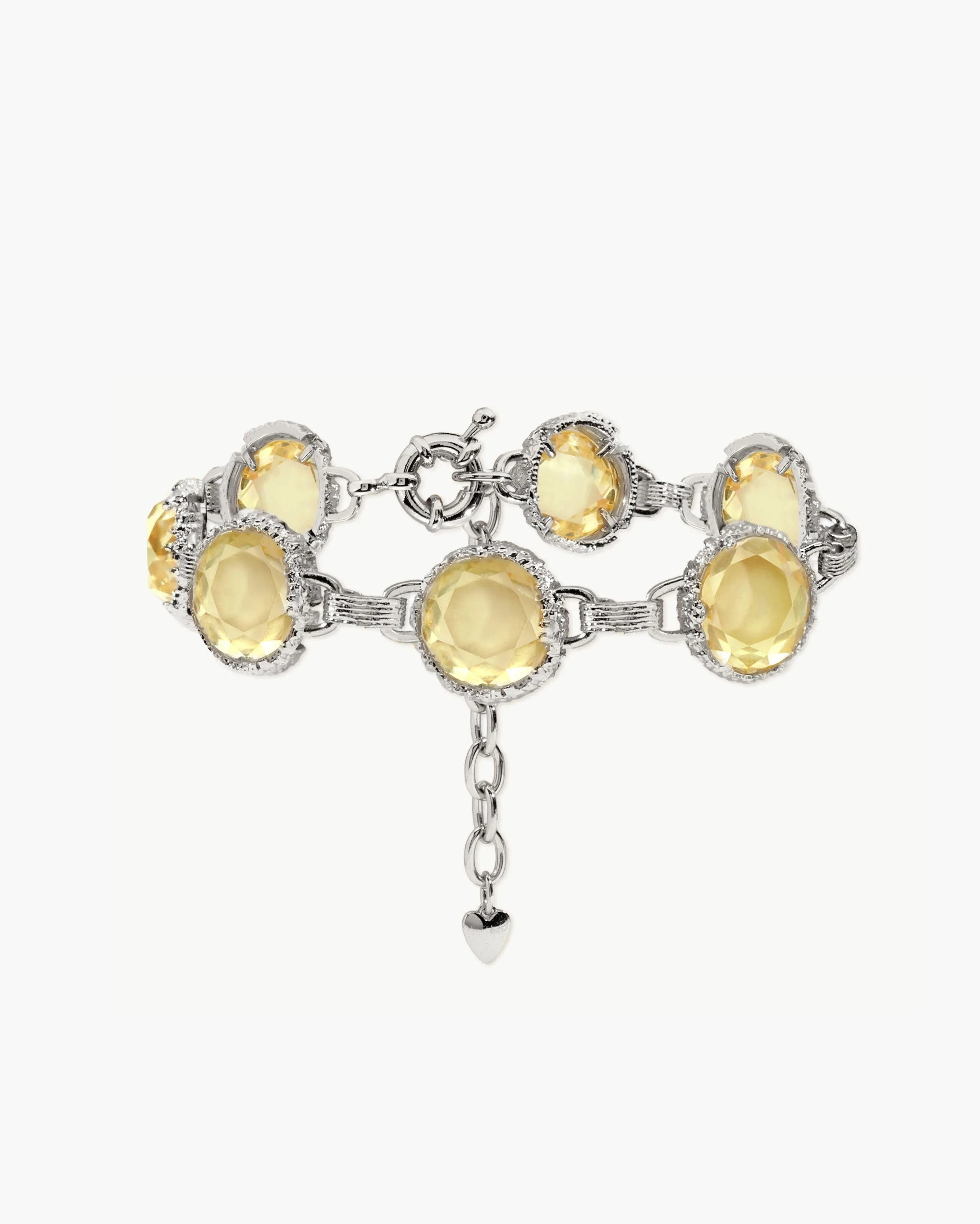 Honey Quartz Bracelet in Silver sold by En Route Jewelry