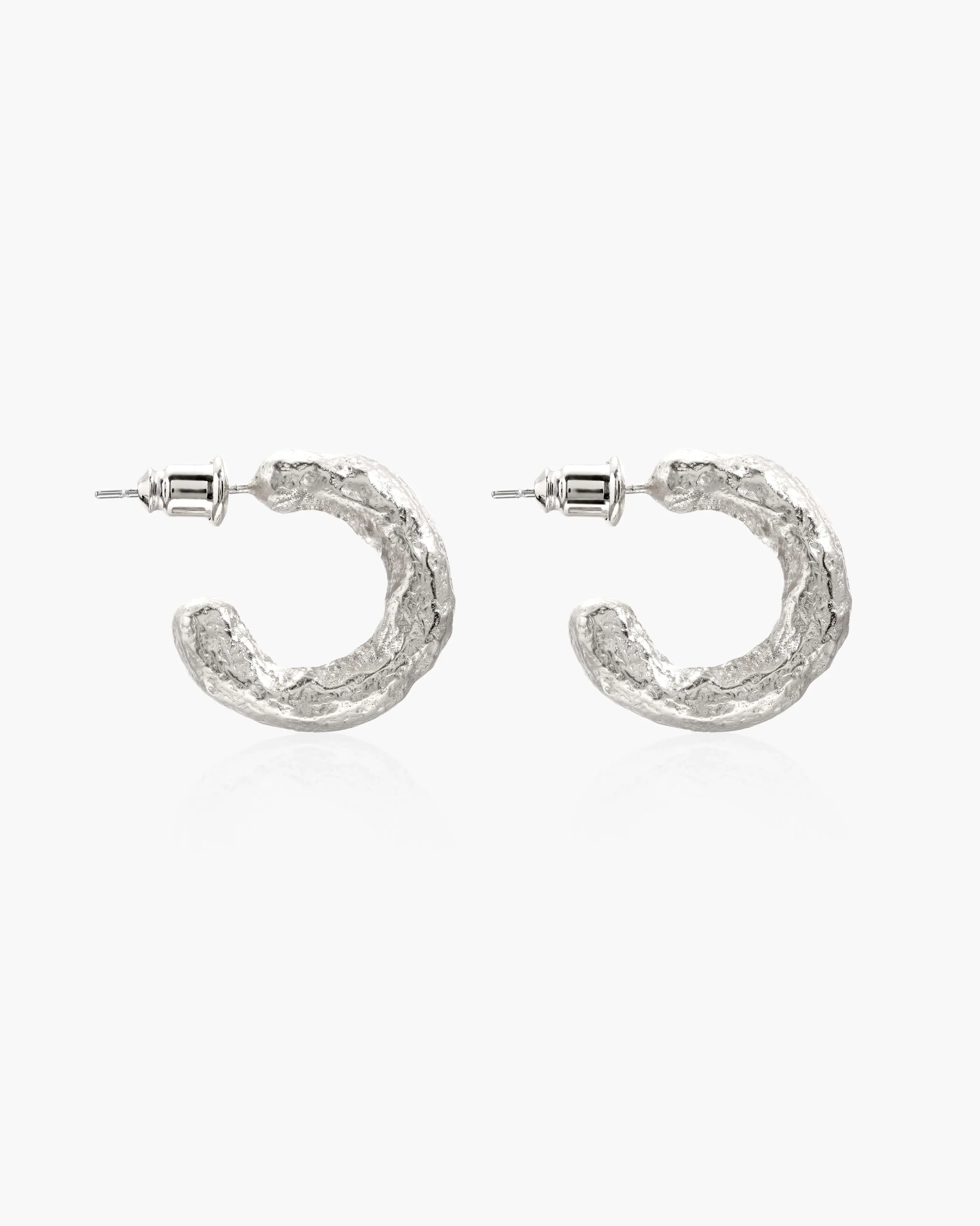 Jenny Medium Hoop Earrings in Silver sold by En Route Jewelry product image thumbnail 3