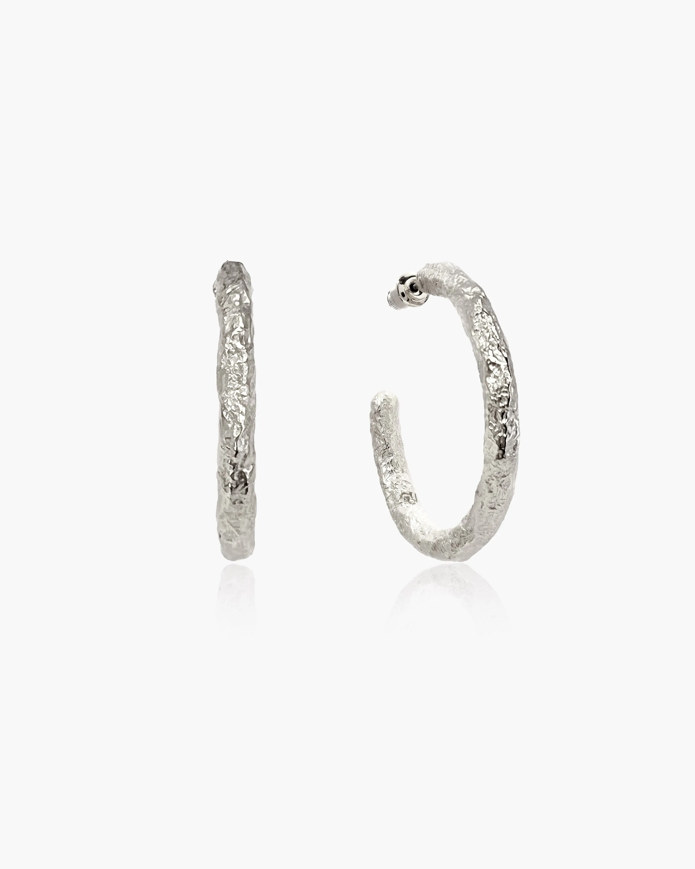 Jenny Large Hoop Earrings in Silver sold by En Route Jewelry