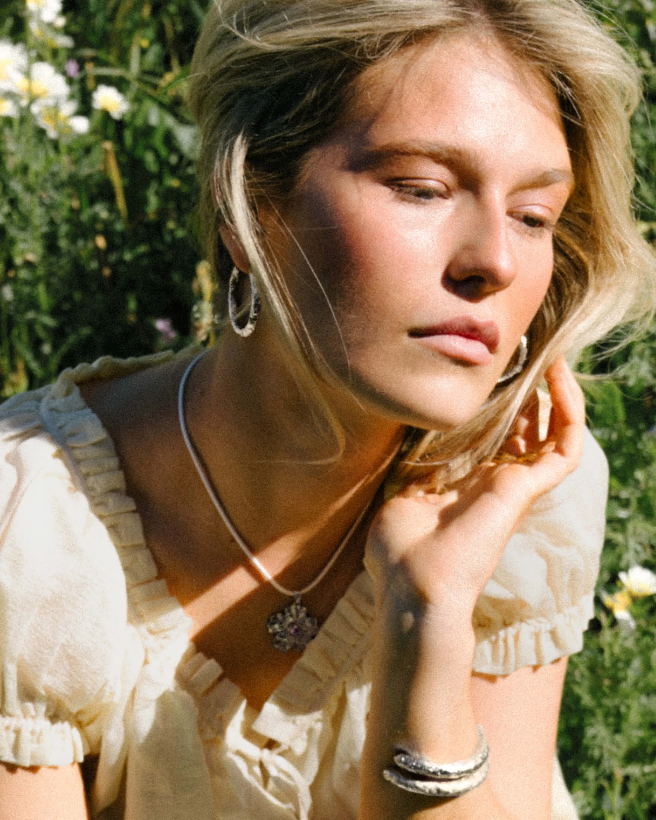 Jenny Large Hoop Earrings in Silver sold by En Route Jewelry product image thumbnail 3