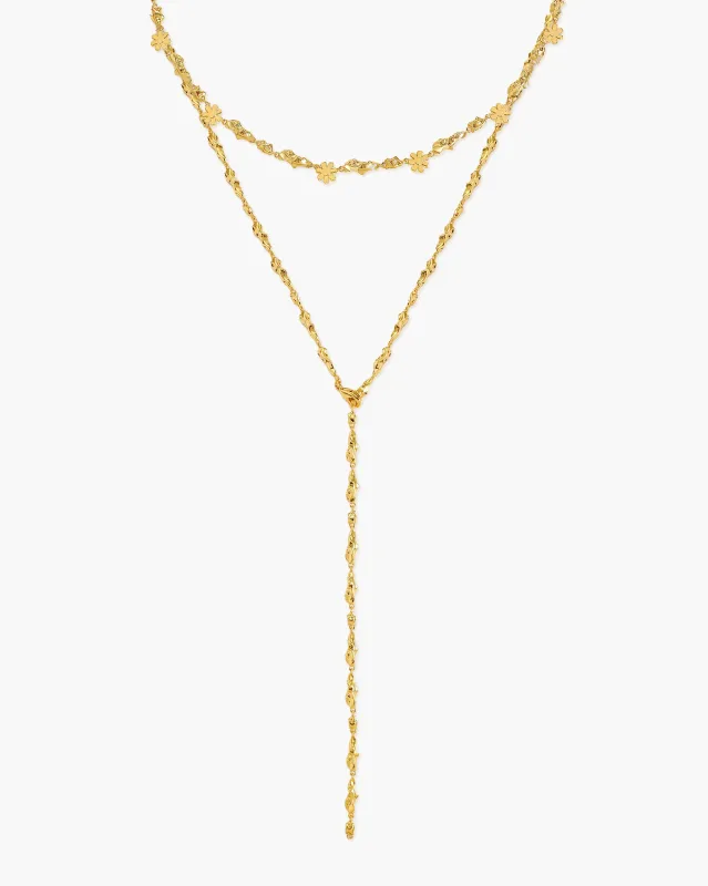 Gold Clusters Necklace Set made by En Route Jewelry